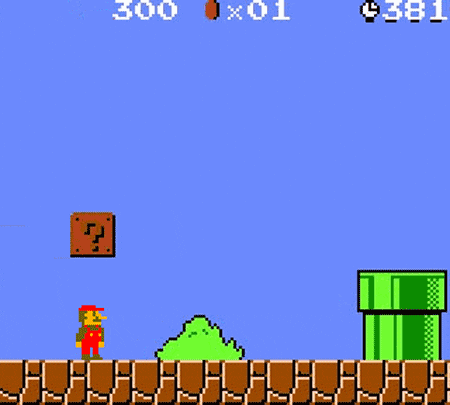 Nintendo Video Game Super Mario Shocked GIF