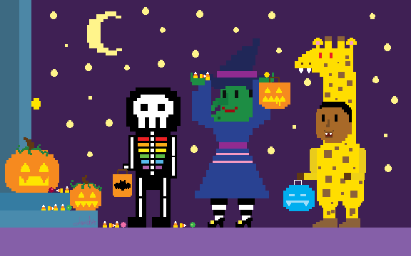 halloween pixel art gif