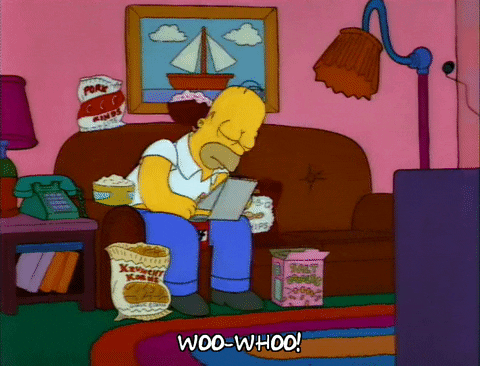 Homer Simpson Happy Season 3 Episode 14 Excited Homer