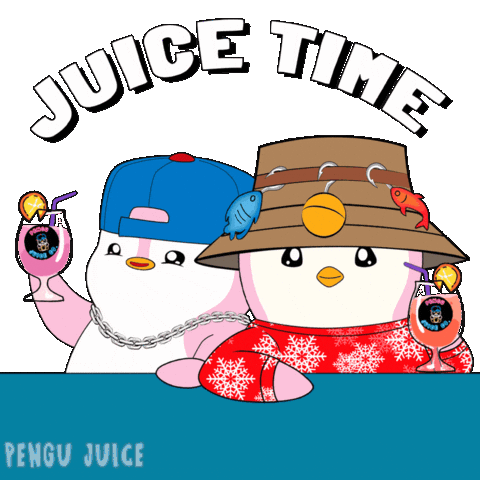 Refreshing Good Vibes Sticker by Pengu Juice Co.