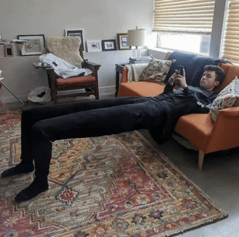 Sitting Long Legs GIF