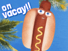 Hot Dog Vacay GIF by GIPHY Studios 2023