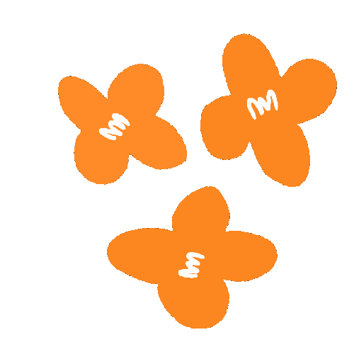 Orange Flower Sticker