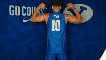 Flexing Number 10 GIF by BYU Cougars