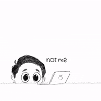 working on computer gif