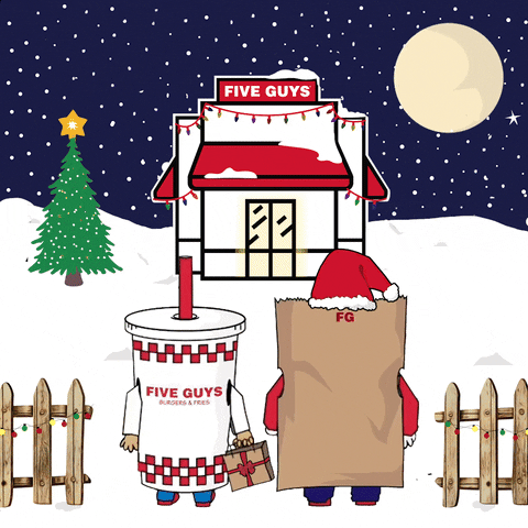 Art Christmas GIF by FiveGuys_ES