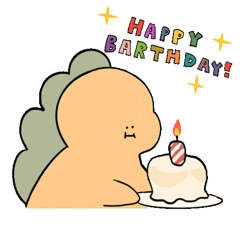 Birthday Dinosaur Sticker For Ios Android Giphy