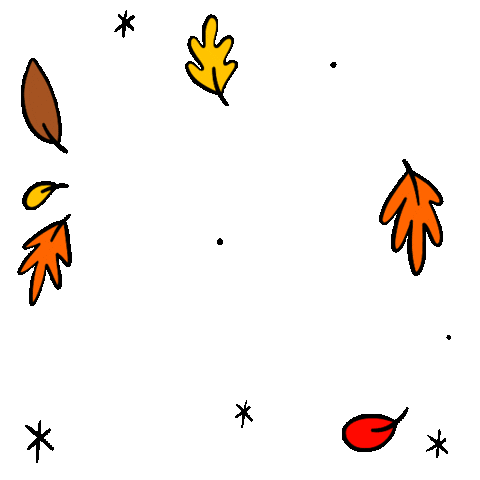 Falling Leaves Hello Fall Sticker
