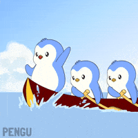 Penguin Boat GIF by Pudgy Penguins