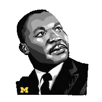Martin Luther King Jr Mlk Sticker by University of Michigan