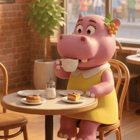 Tired Drinking Coffee GIF