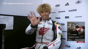 Happy Wave GIF by MotoGP
