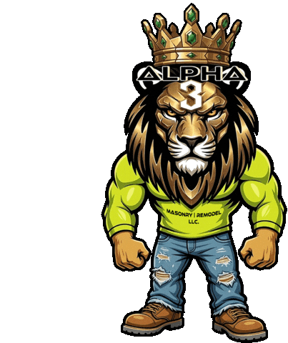 Lion Paving Sticker by Alpha 3 Masonry And Remodel