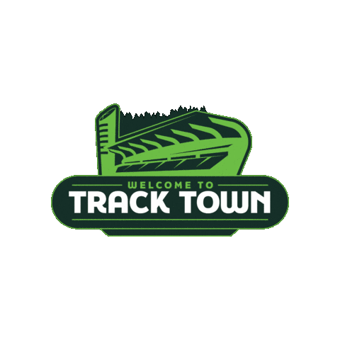 Track And Field Running Sticker by Eugene, Cascades & Coast