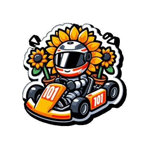 Sunflower Karting Sticker by Jude Morris Racing Foundation