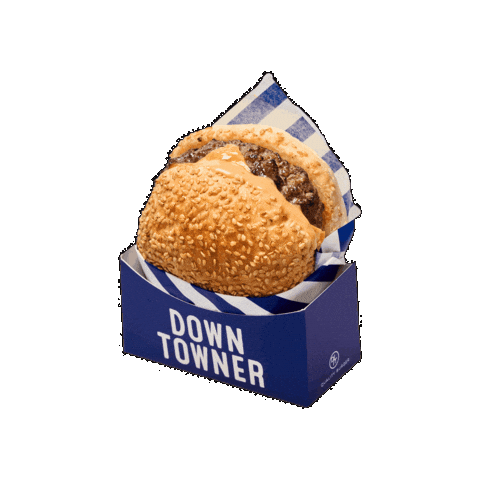 Burger Cheeseburger Sticker by DOWNTOWNER