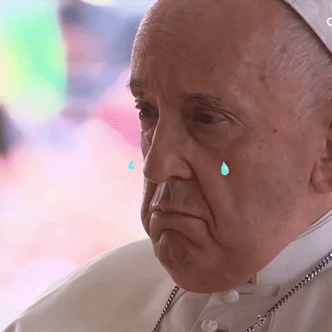 Sad Papa Francisco GIF