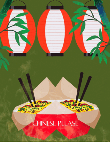 Hungry Chinese Food GIF by Sweet Charee Gallery