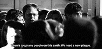 crowded black and white GIF