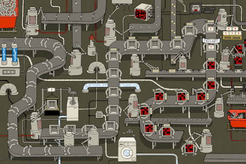 an assembly line animation is like putting your project through a conveyor belt to be done