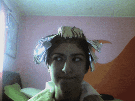 bored hair dye GIF