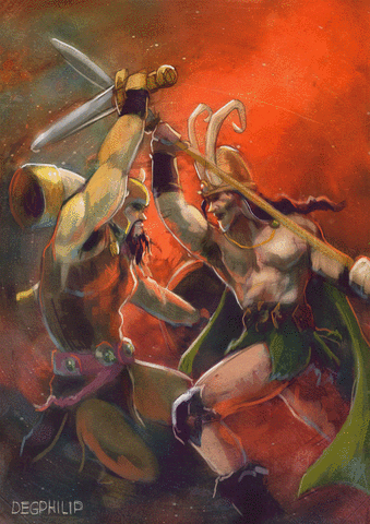 degphilip loki vs heimdallr GIF