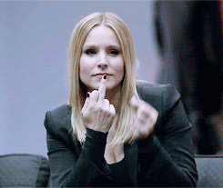 Veronica Mars Middle Finger GIF - Find & Share on GIPHY