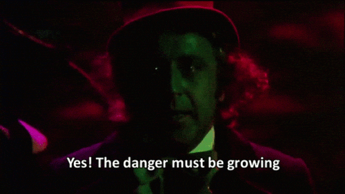 Gene Wilder The Danger Must Be Growing GIF - Find & Share on GIPHY