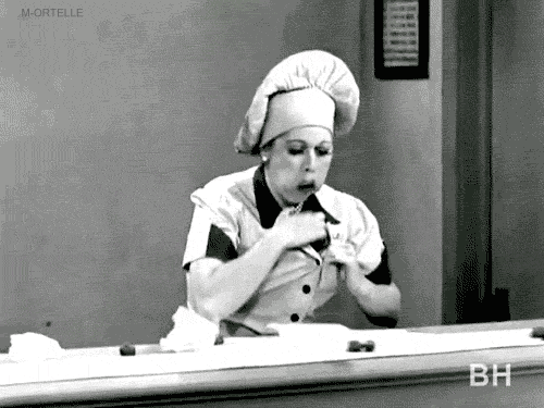 lucille ball eating GIF