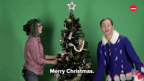 Christmas Tree Art GIF by Cindy Suen - Find & Share on GIPHY