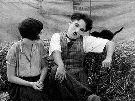 Scared Charlie Chaplin GIF