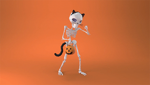 Halloween Skeleton (Free Animated GIF) – Toon Characters