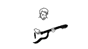 September Guitarist Sticker by Los Campesinos!