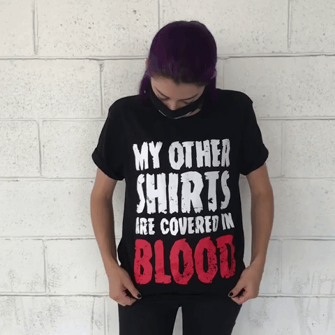 bloody shirt GIF by Crypt TV