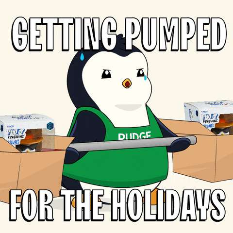 Excited Merry Christmas GIF by Pudgy Penguins