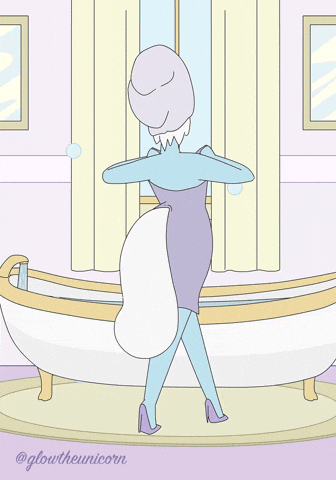 Self Care Bubbles GIF by Glow The Unicorn