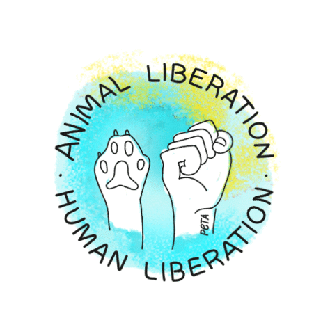 Animal Liberation Dog Sticker by PETA Deutschland e.V.