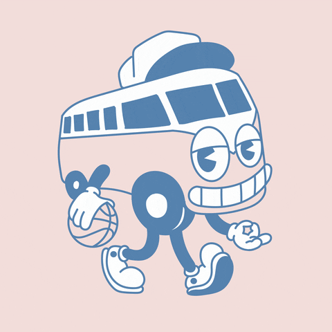 The Blue Bus Vintage GIF