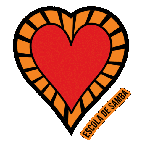 Heart Beat Sticker by Escola de Samba
