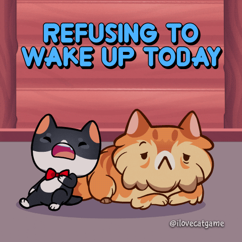 Tired Wake Up GIF by Mino Games