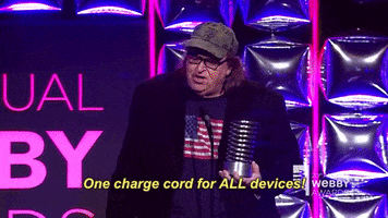 charging michael moore GIF by The Webby Awards
