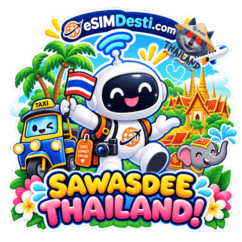 Travel Thailand Sticker by Esimdesti