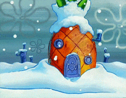 snowing pineapple GIF by SpongeBob SquarePants