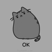 black and white ok GIF by Pusheen