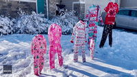 Colorado Family Freezes Christmas Pajamas in Winter Weather