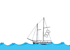 Waves Boat Sticker by IntelligentMobiles GmbH
