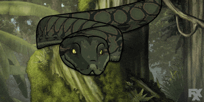slither danger island GIF by Archer