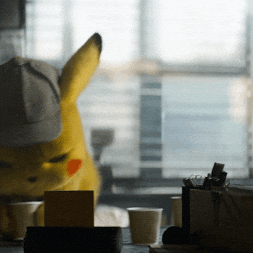 Happy Coffee GIF by POKÉMON Detective Pikachu