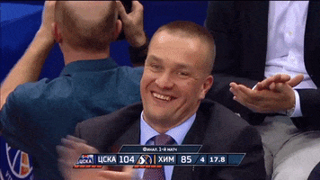 happy basketball GIF by CSKA Moscow