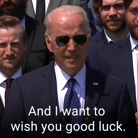 Joe Biden Good Luck GIF by The Democrats